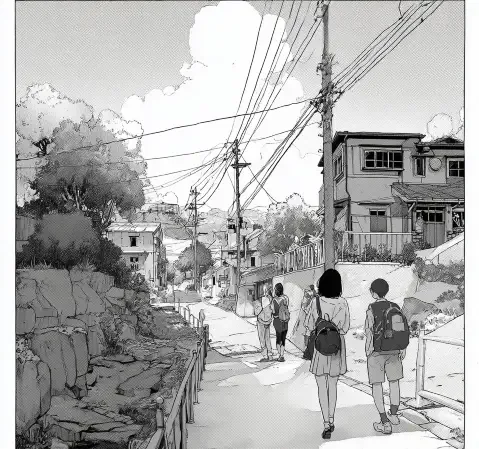 读者在灯下翻阅韩漫单行本，桌面上摊开多册漫画